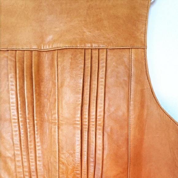 Cevy's vintage genuine leather western vest Sz 48 - Picture 6 of 11